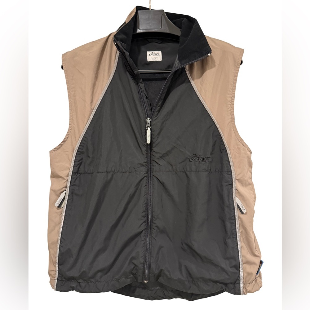 Asics Men's Black and Brown Running Vest